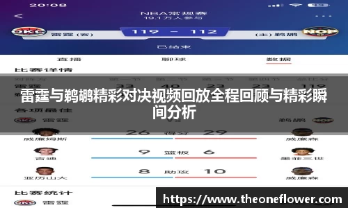 雷霆与鹈鹕精彩对决视频回放全程回顾与精彩瞬间分析